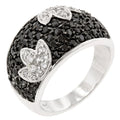 Avera Tulip Ring With Luminous Faux Pearls In Silver Tone