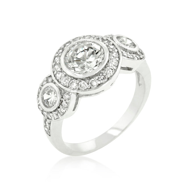 Avera Fitzgerald Cubic Zirconia Eternity Band Ring 5 / Silver