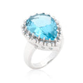 Avera Solitaire Topaz Cocktail Ring in Light/Pastel Blue