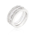 Avera Simple Cubic Zirconia Ring Set In Two-Tone Finish
