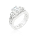 Avera Radiant Elegance Triple Stone Engagement Set 5 / Silver