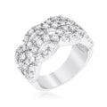 Avera Braided Cubic Zirconia Statement Cocktail Ring in Silver