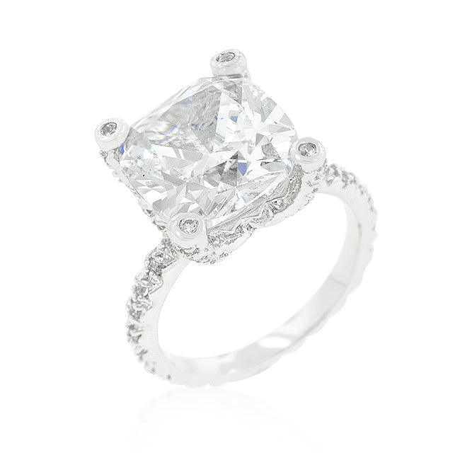 Avera Brilliant Engagement Ring for Women in Sterling Silver