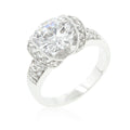Avera Tension Set Cubic Zirconia Engagement Ring in Sterling Silver