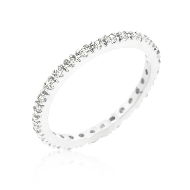 Avera Simple Eternity Band With Tanzanite Purple Crown