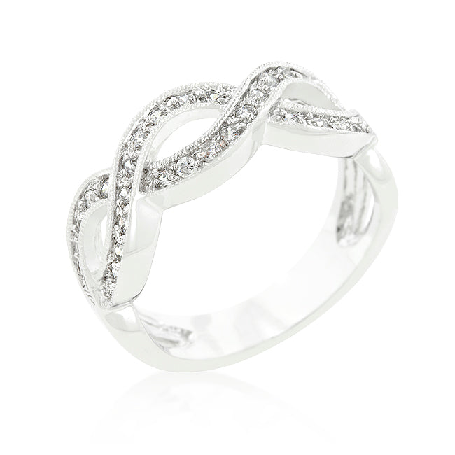 Avera Cubic Zirconia Infinity Band in Sterling Silver