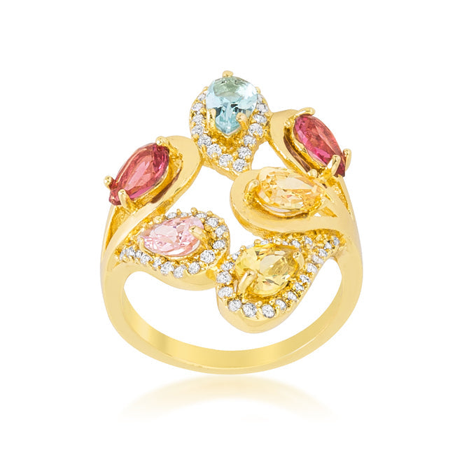 Avera Multi-Color Cocktail Ring Statement Jewelry