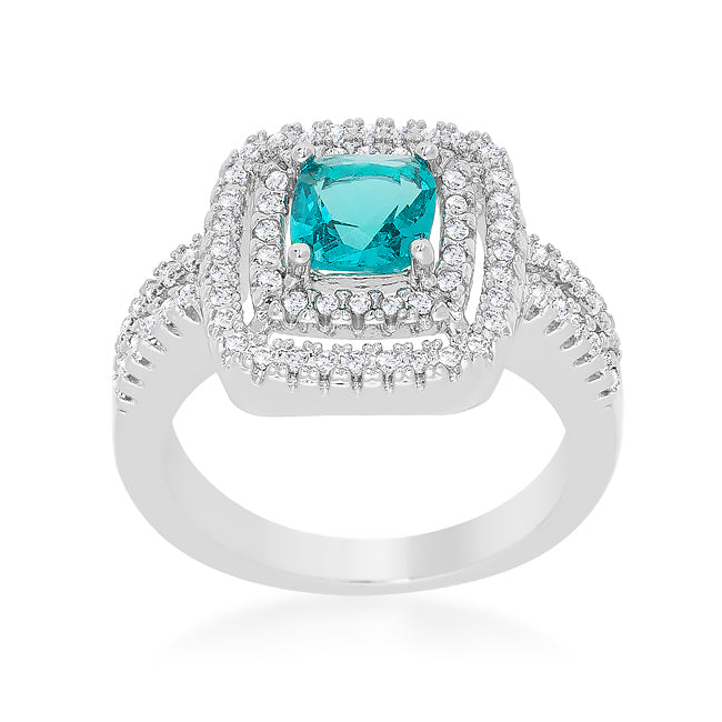 Avera Micro-Pave Vintage Ring in Turquoise and Aqua