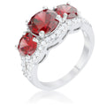 Avera Garnet Classic Trio Ring in Dark Red