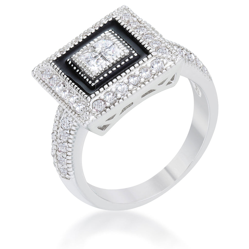 Avera Shira 0.7ct Cubic Zirconia Antique Style Ring in Silver