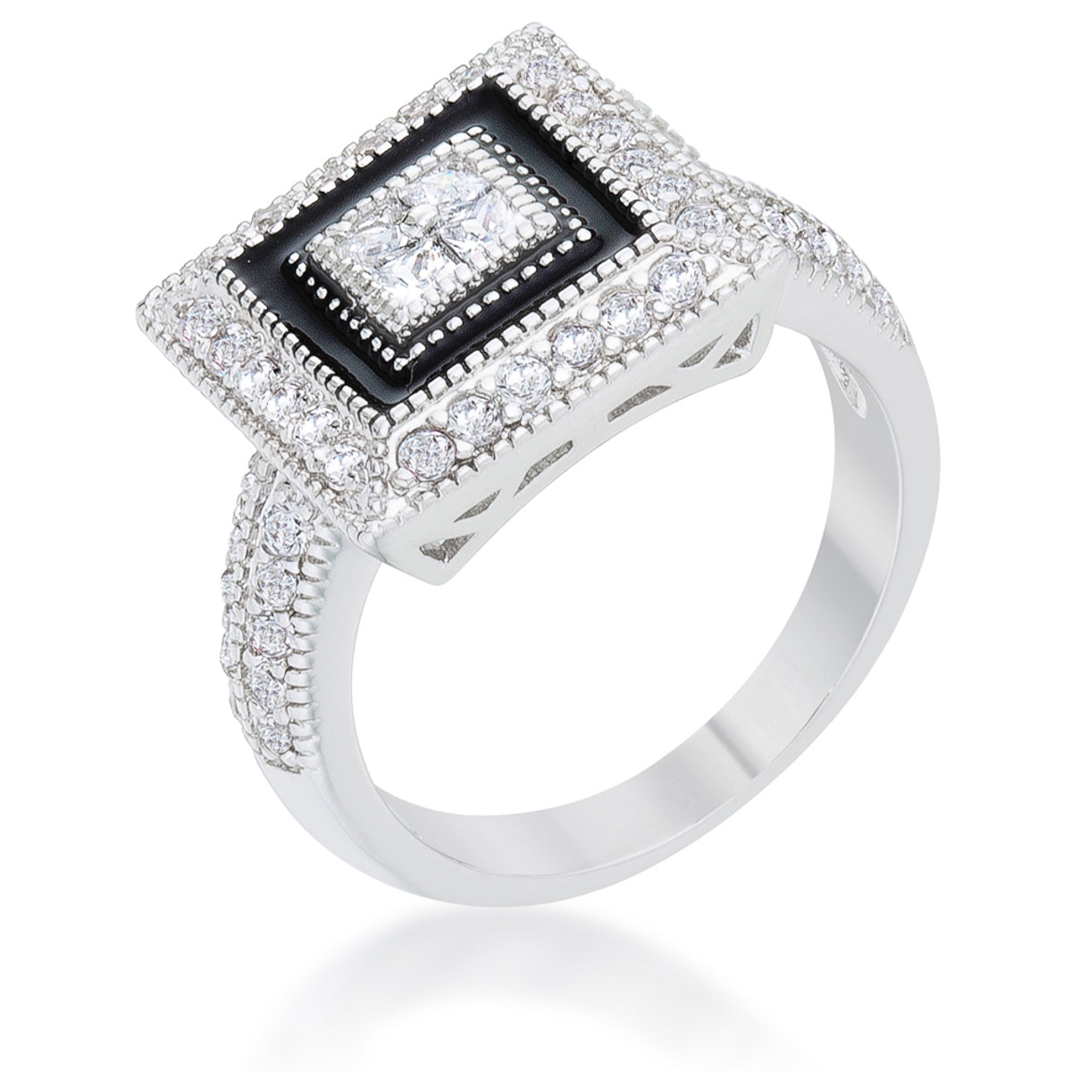 Avera Shira 0.7ct Cubic Zirconia Antique Style Ring in Silver