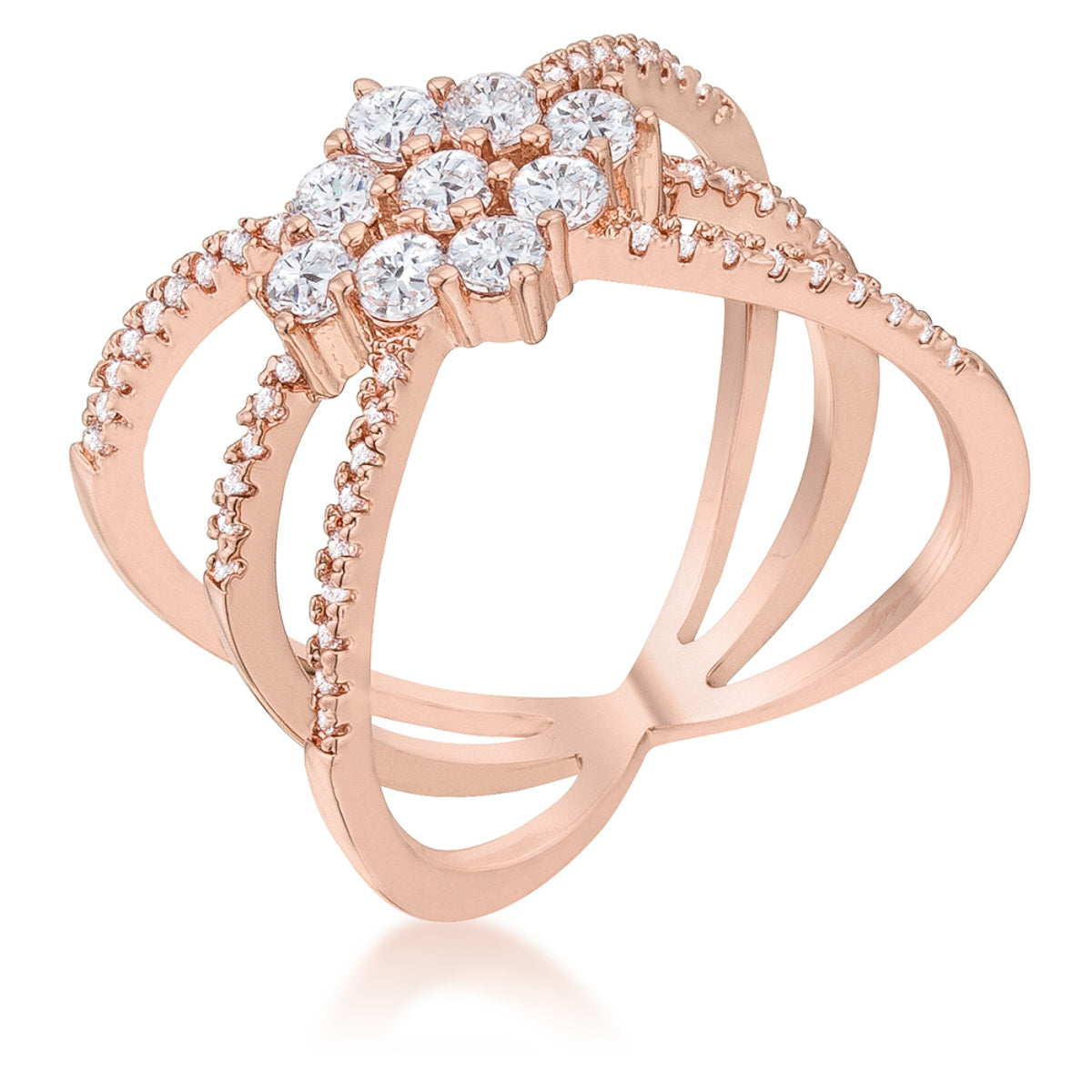 Avera Mindy 0.8ct Cubic Zirconia Delicate Triple Wrap Ring