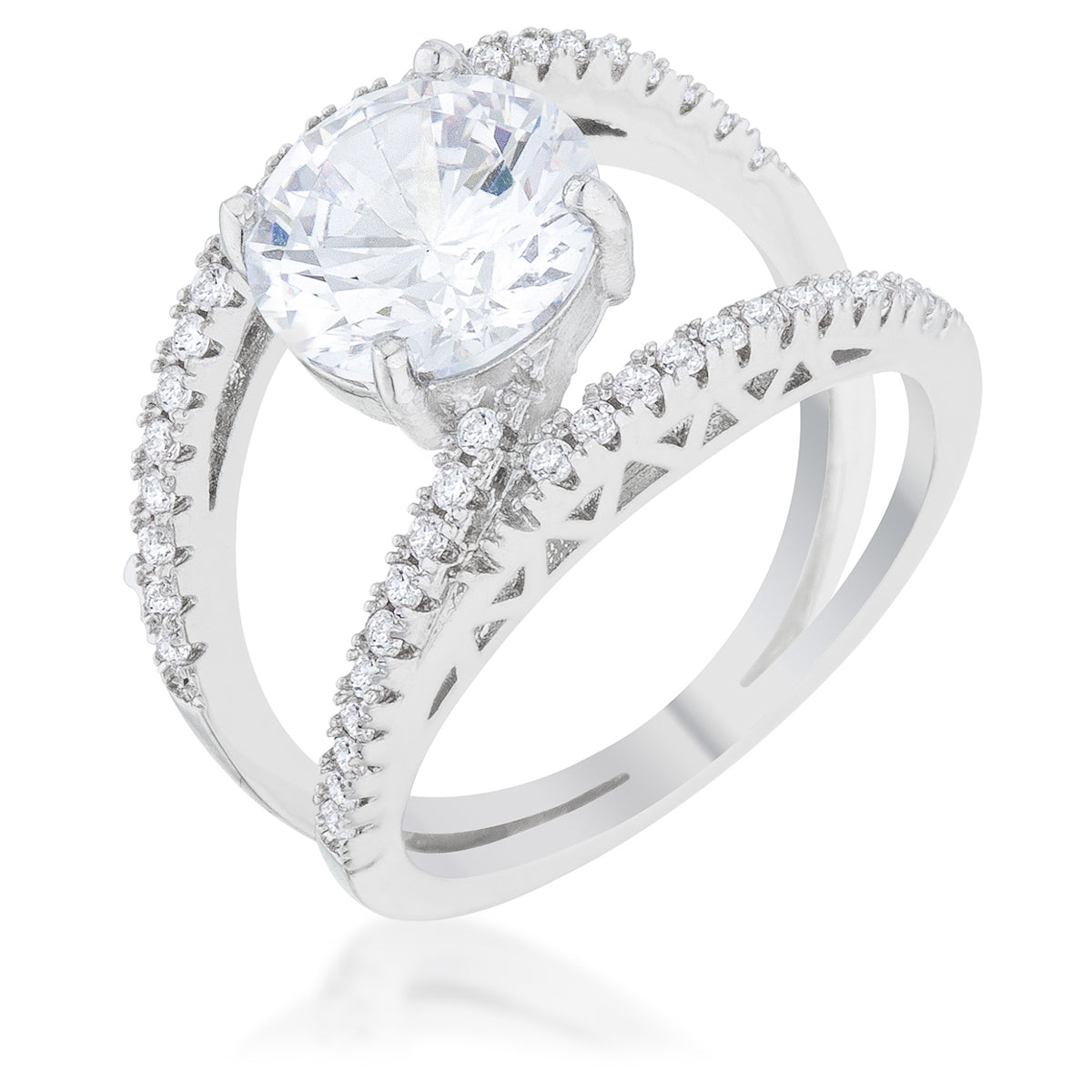 Avera Girana 3ct Cubic Zirconia Contemporary Statement Ring