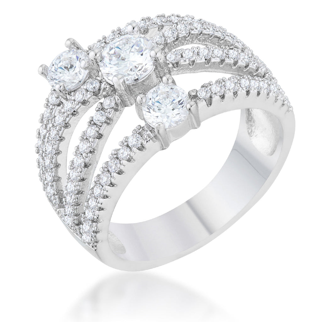 Avera Beatrice 1.8ct Cubic Zirconia Statement Ring in Silver
