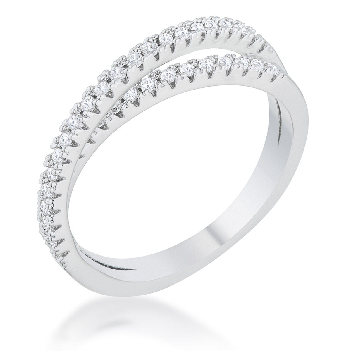 Avera Mara 0.4ct Cubic Zirconia Intertwined Simple Ring