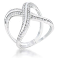 Avera Christa 0.4ct Cubic Zirconia Pave X Ring