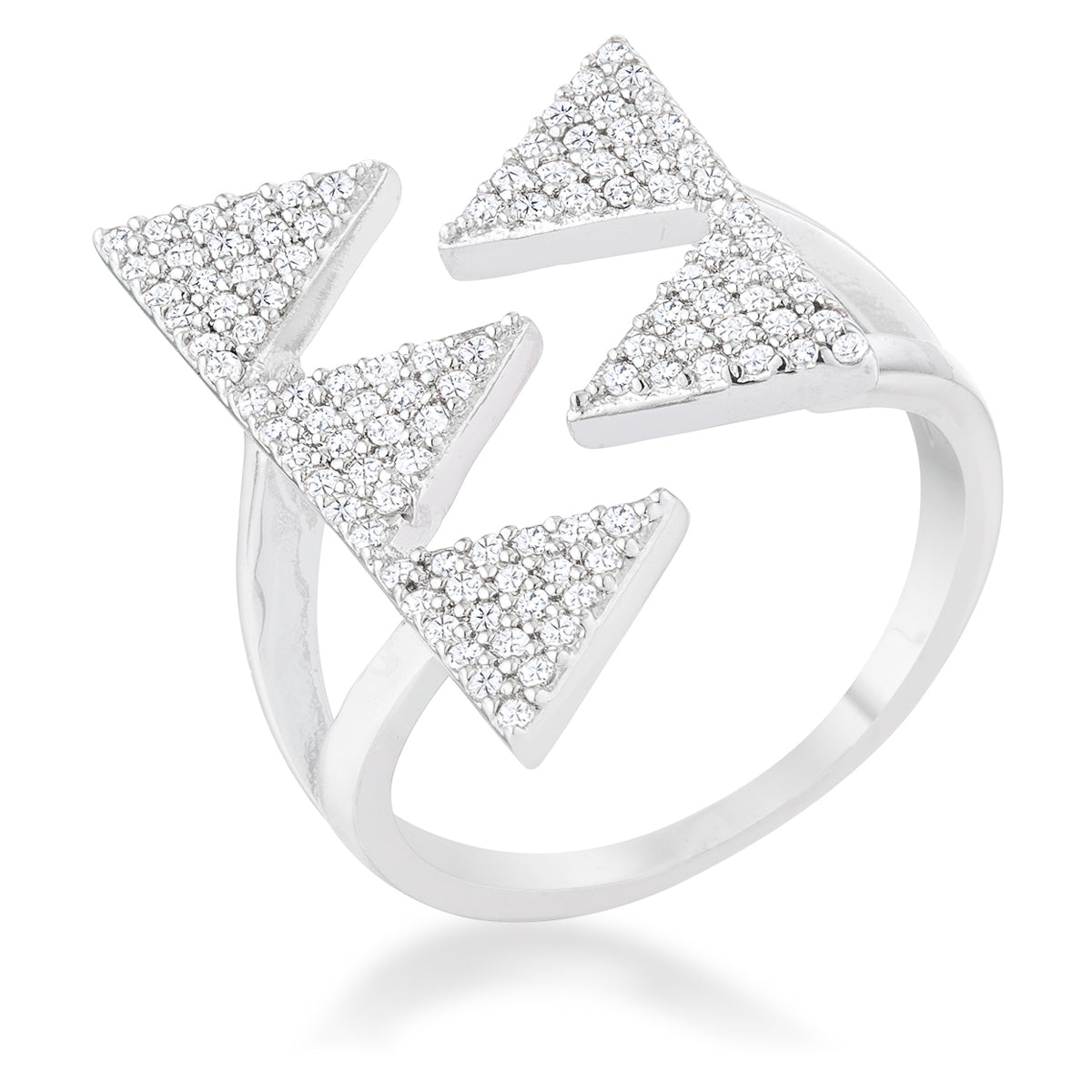 Avera Nori 0.63ct Cubic Zirconia Geometric Contemporary Ring