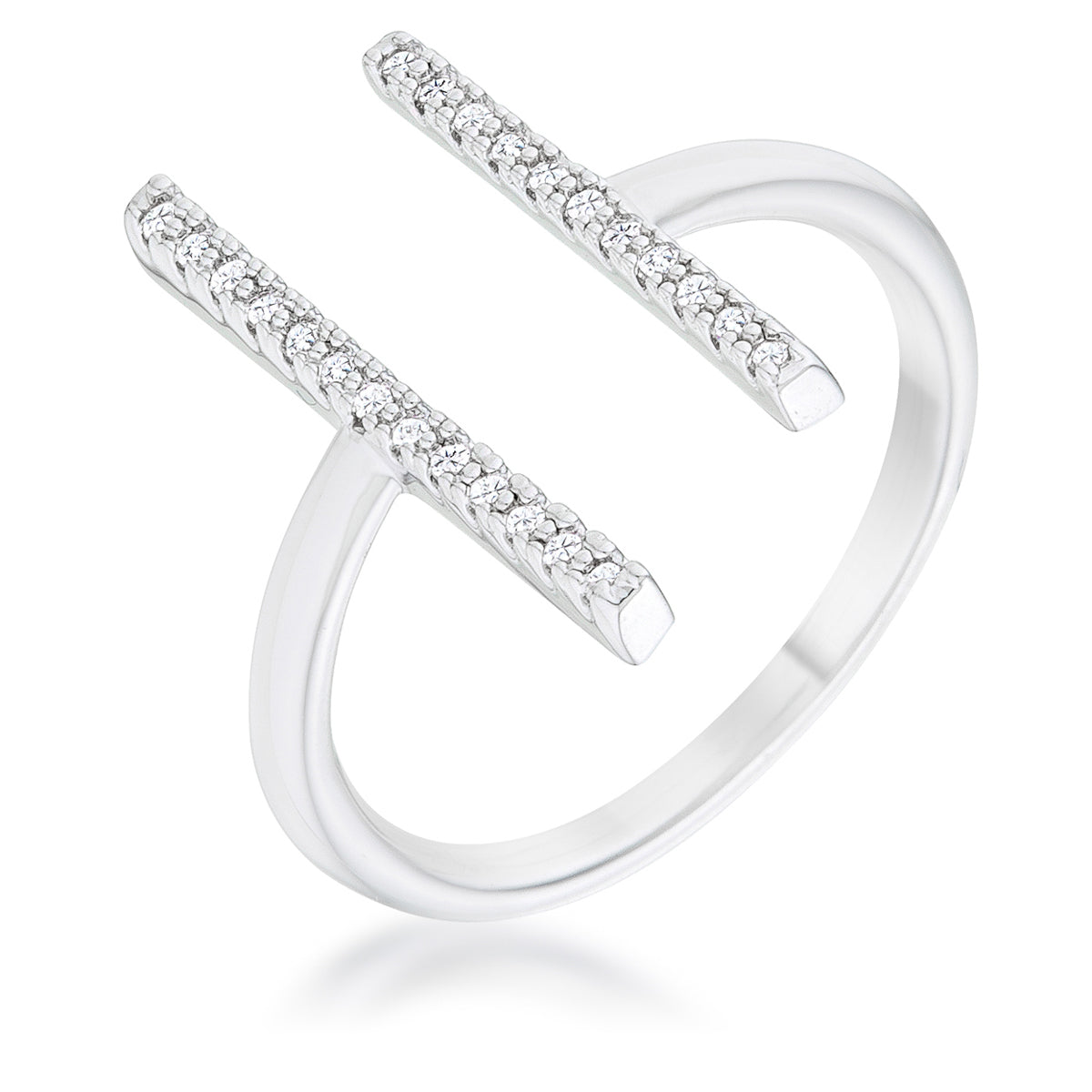 Avera Sharna 12ct Cubic Zirconia Parallel Contemporary Ring