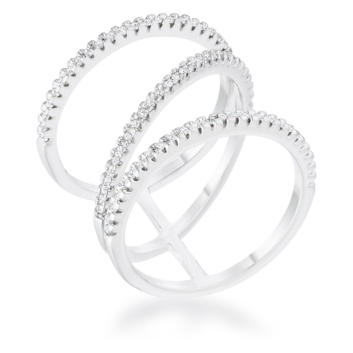 Avera Shauna 0.4ct Cubic Zirconia Wide Contemporary Ring