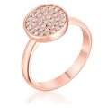 Avera 0.2ct Cubic Zirconia Pave Circle Ring in Pink