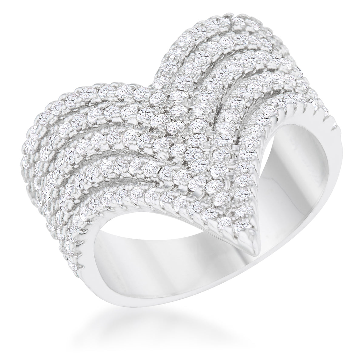 Avera Vera 1.42ct Cz Vintage Inspired Cocktail Ring In Silver