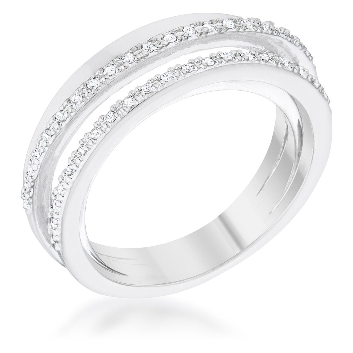 Avera Lynn 0.25ct Cubic Zirconia Twisted Trio Band Ring