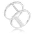 Avera Christina 0.3ct Cz Open Contemporary Wide Ring