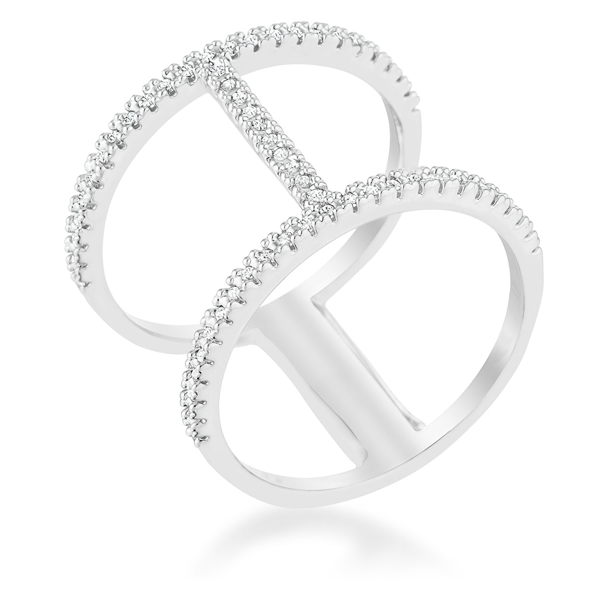 Avera Christina 0.3ct Cz Open Contemporary Wide Ring