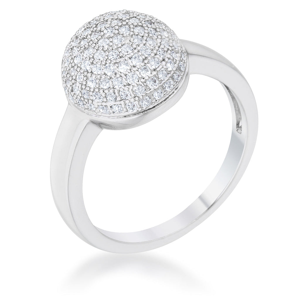 Avera Brie 0.6ct Contemporary Sphere Ring in Sterling Silver