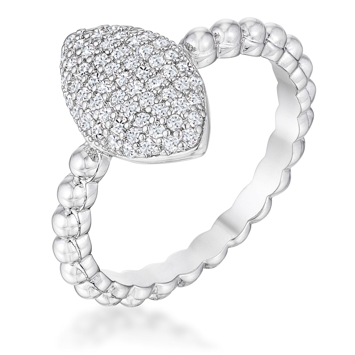 Avera .3Ct Oval-Designed Ring With Cubic Zirconia In Silver