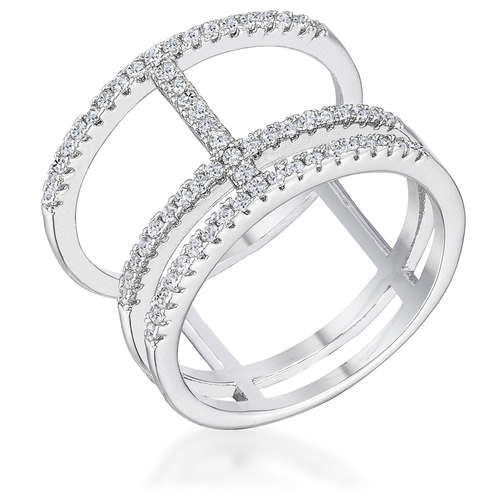 Avera 0.5Ct Parallel Ring with Brilliant Cubic Zirconia