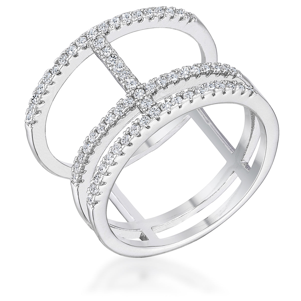 Avera 0.5Ct Parallel Ring with Brilliant Cubic Zirconia