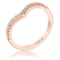 Avera .22Ct Chevron Ring With Cubic Zirconia In Pink
