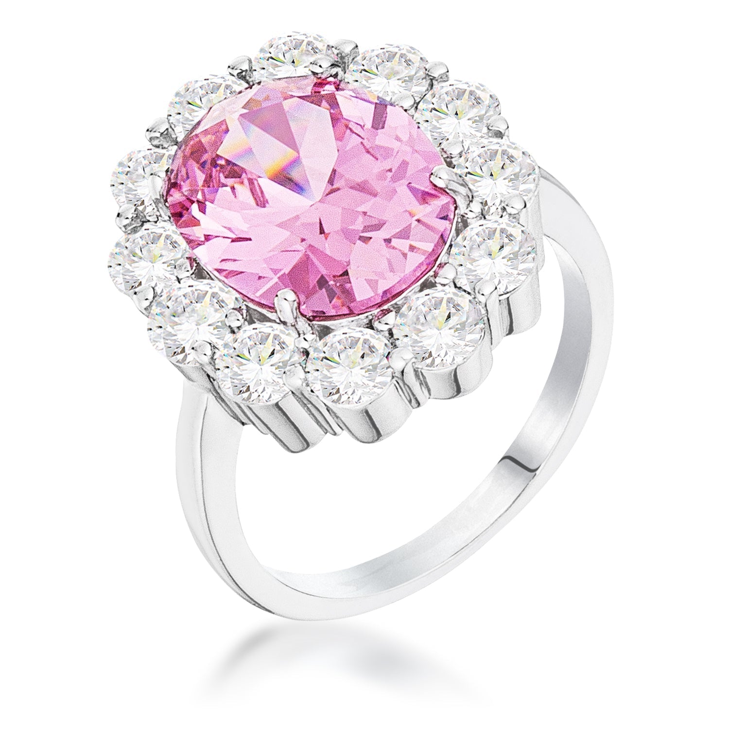 Avera 11.5Ct Plated Pale Oval Blossom Ring