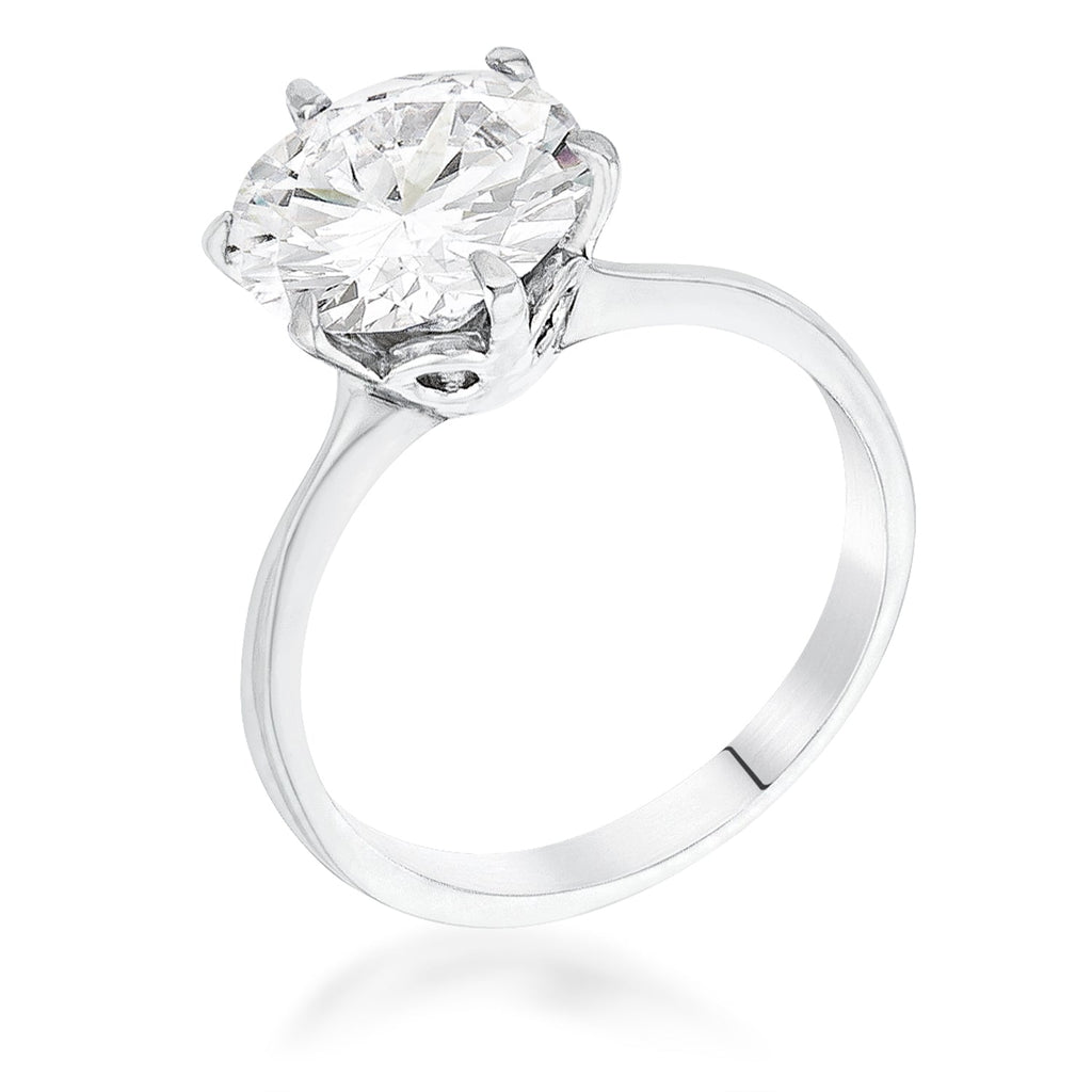 Avera 3.5 Carat Cubic Zirconia Classic Solitaire Ring