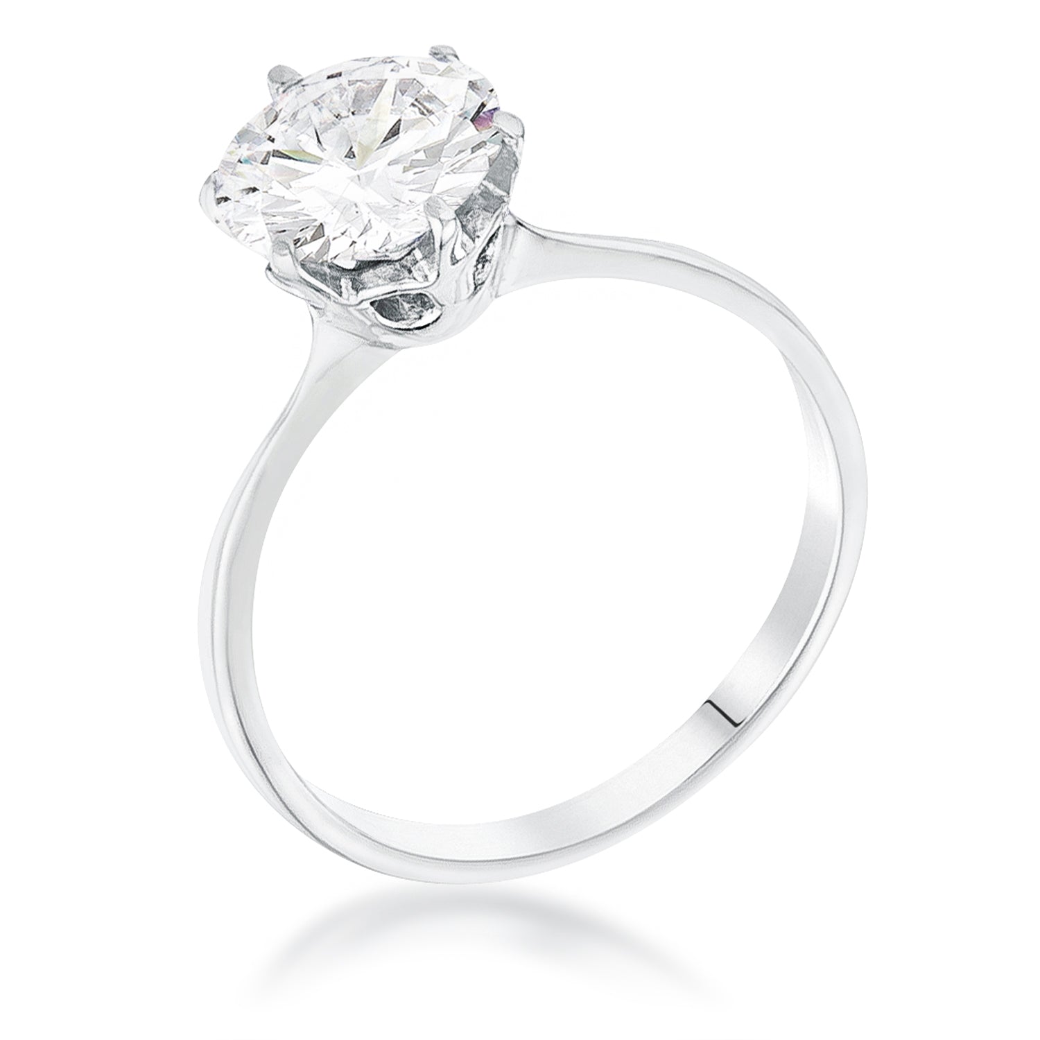 Avera 2 Carat Single Stone Cz Classic Solitaire Ring