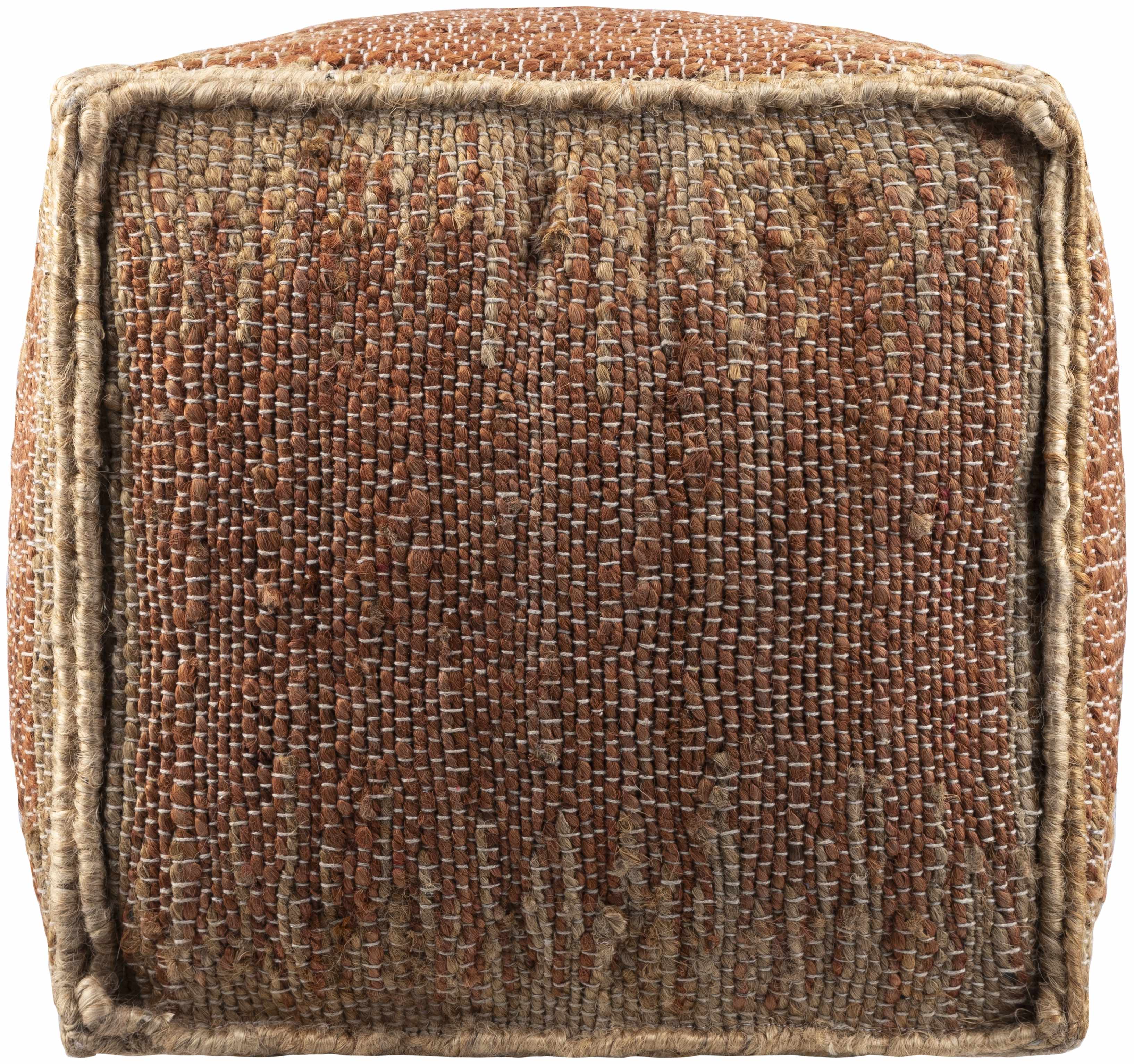 Rhuddlan Jute Rust Pouf