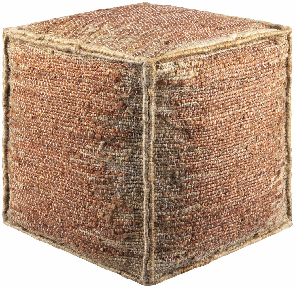 Rhuddlan Jute Rust Pouf