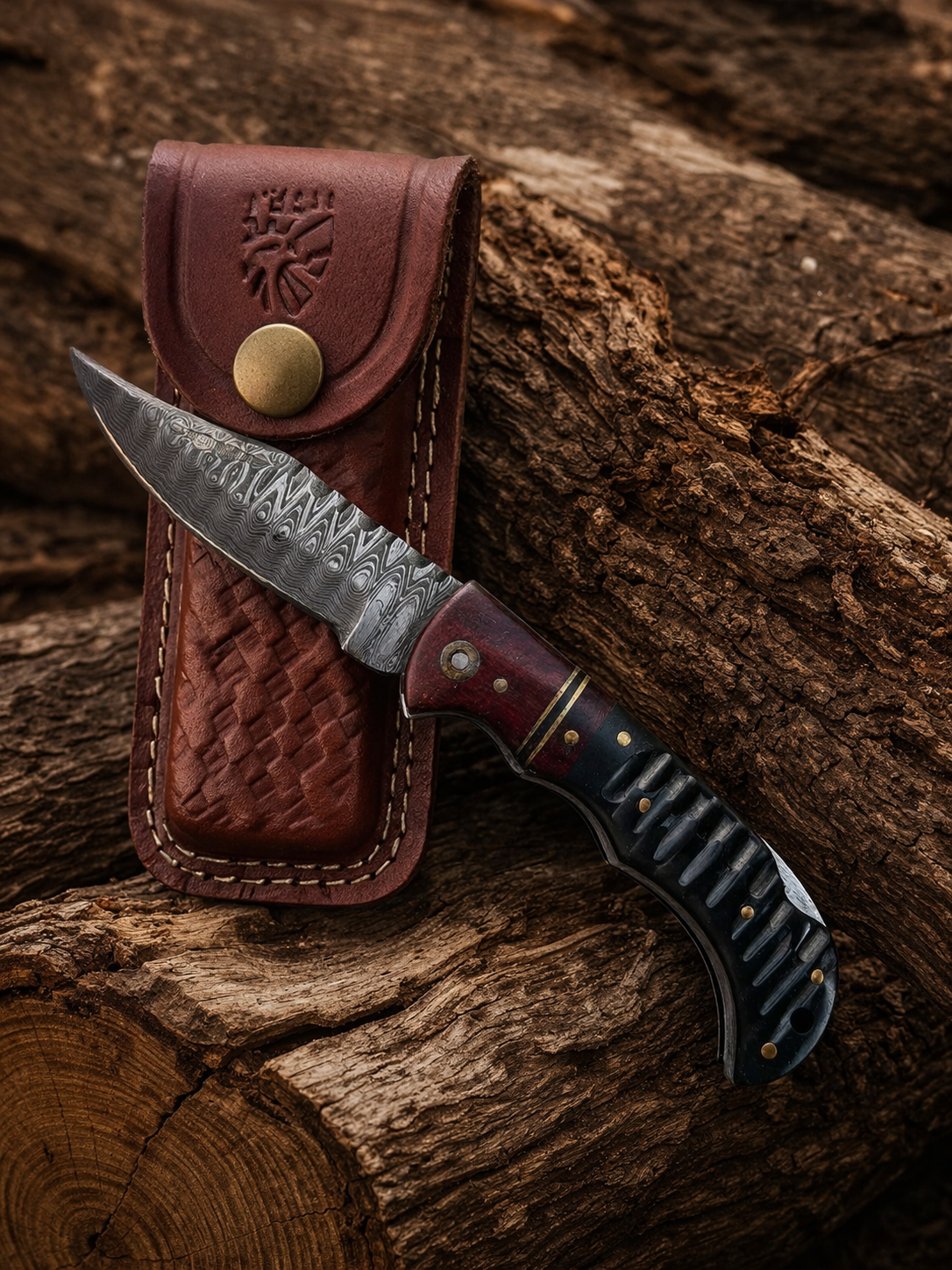 Titan Ironclaw Damascus Folding Knife - TF-081