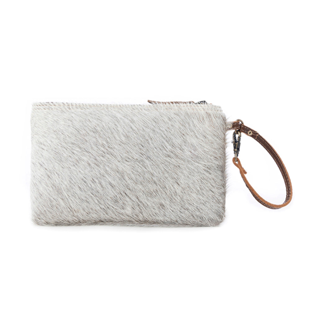 White & Brown Hairon Pouch