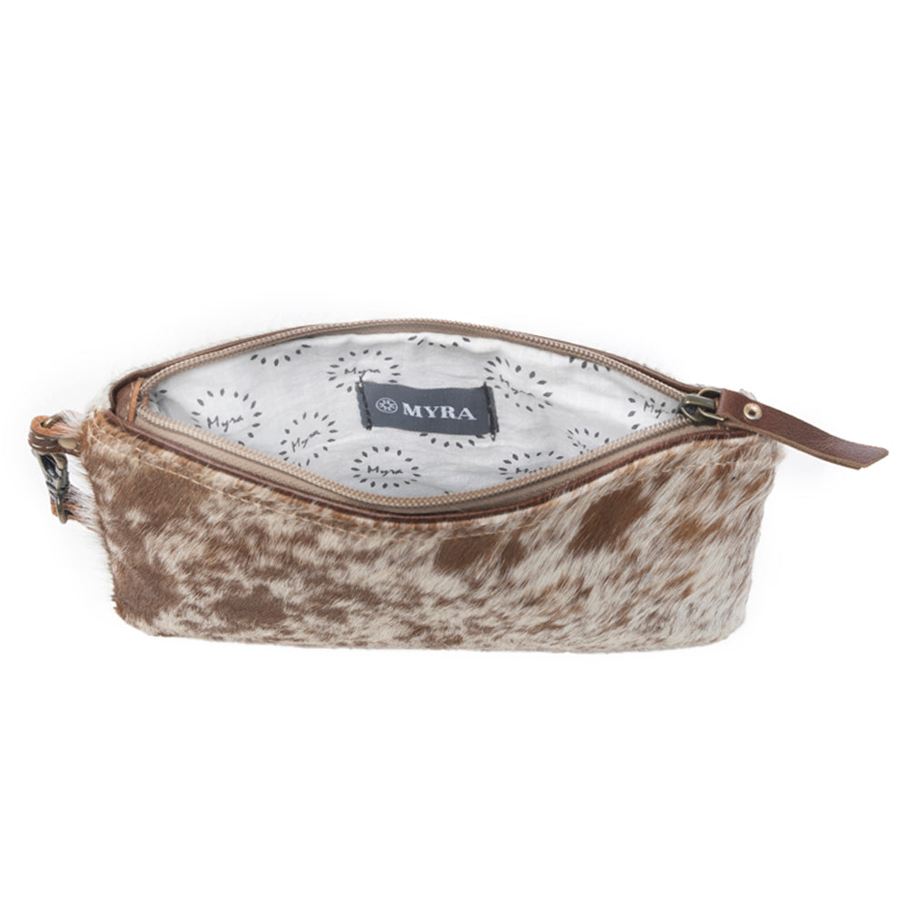 White & Brown Hairon Pouch