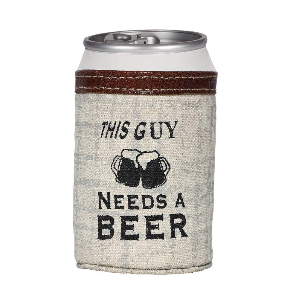 This Guy Needs A Beer Can Holder