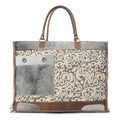 Hide & Floral Print Weekender Bag