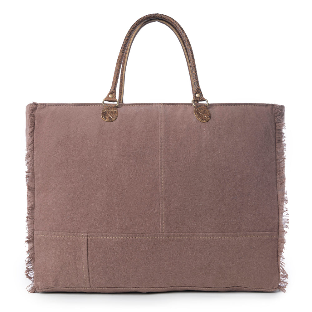 Hide & Floral Print Weekender Bag