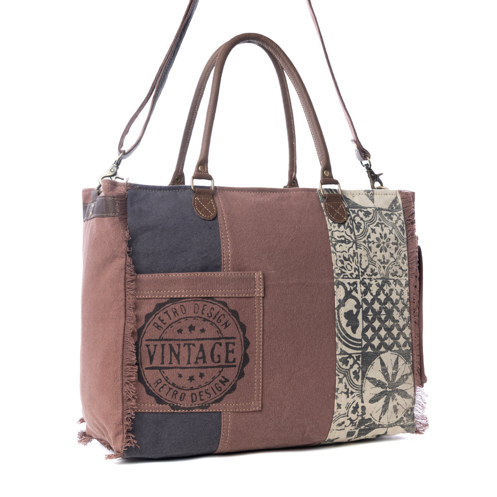 Retro Print Weekender Bag