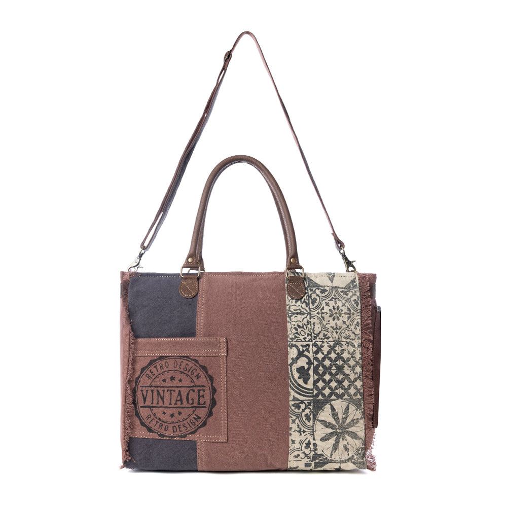 Retro Print Weekender Bag