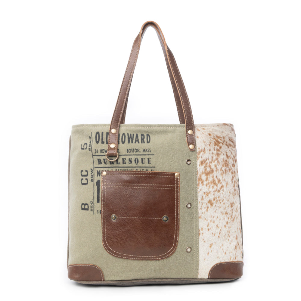 Leather Pocket Tote Bag