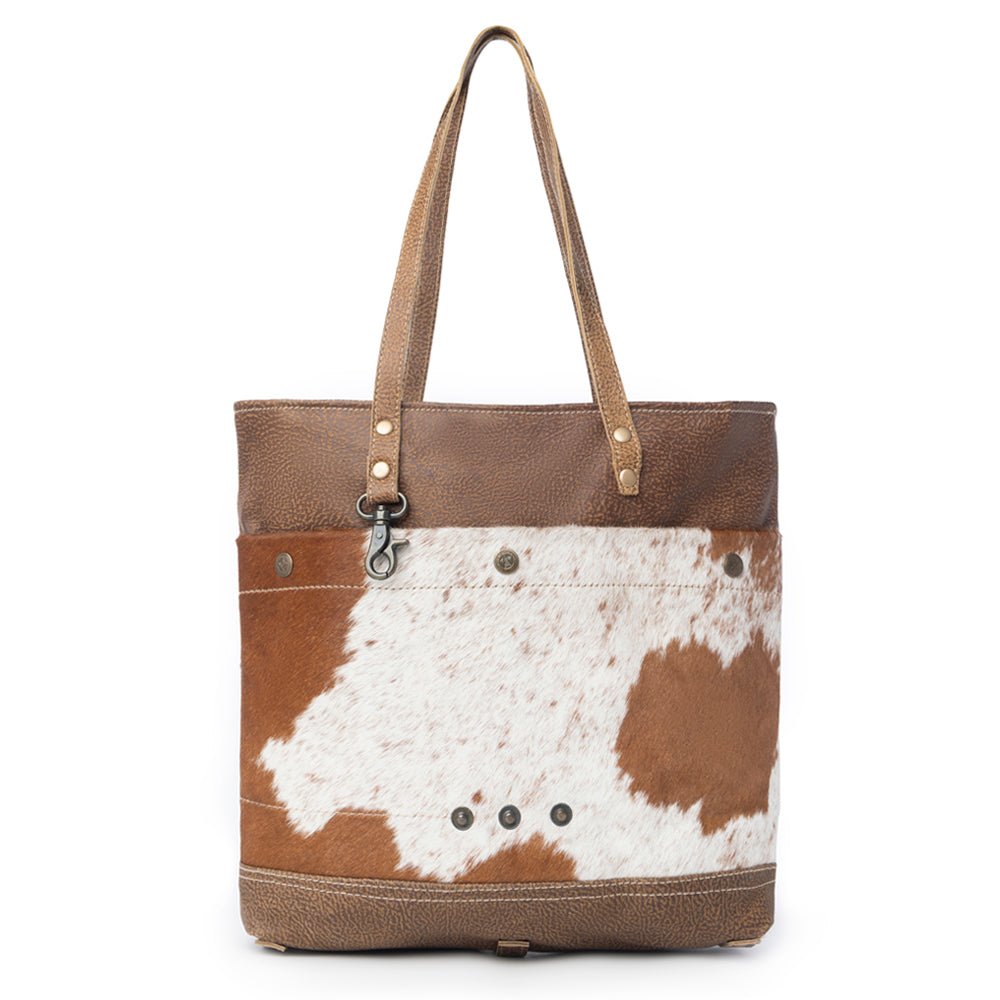 Hazel Opulence Leather And Hairon Bag
