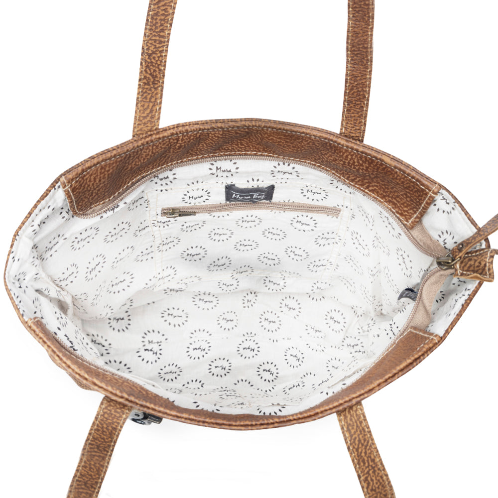 Hazel Opulence Leather And Hairon Bag