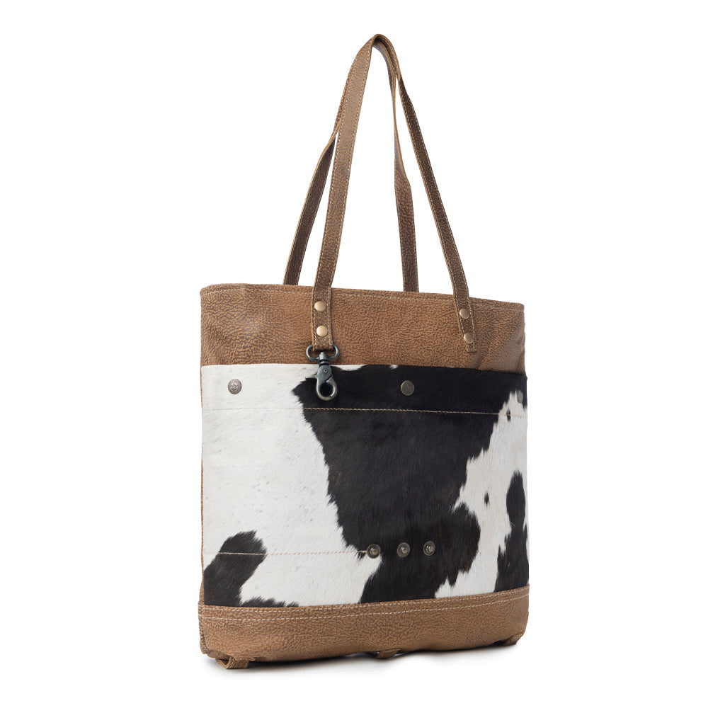 Cocoa Leather & Hairon Bag